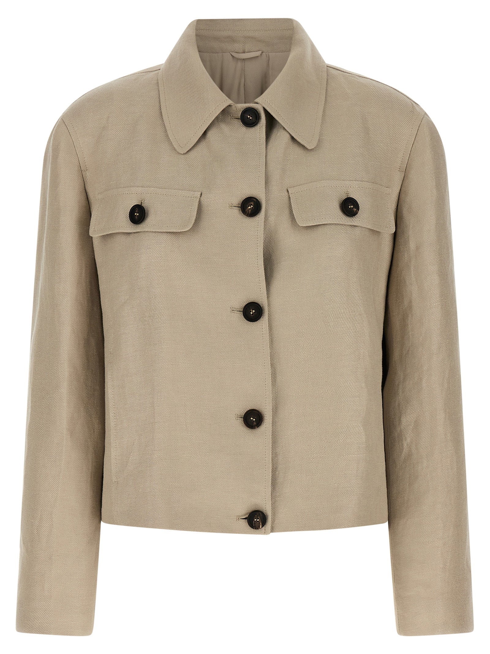 Brunello Cucinelli Americana de lino — Beige