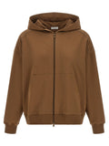 Brunello Cucinelli Lightweight Stretch Cotton Hoodie — Camel