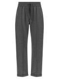 Brunello Cucinelli Cotton Sweatshirt Joggers — Gray