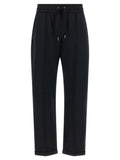 Brunello Cucinelli Flared Cotton Sweatshirt Jogger — Black