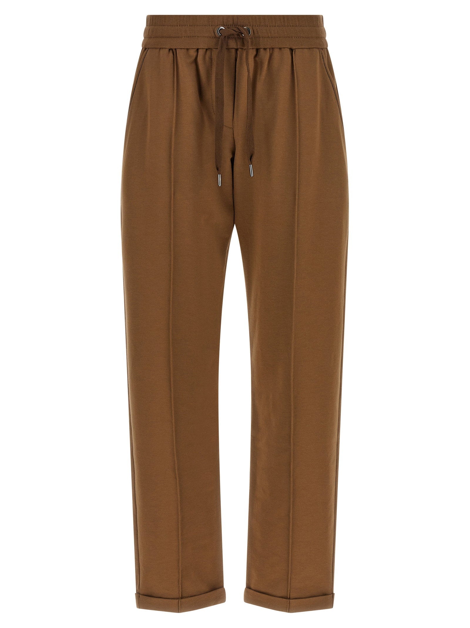 Brunello Cucinelli Light Stretch Cotton Joggers — brown