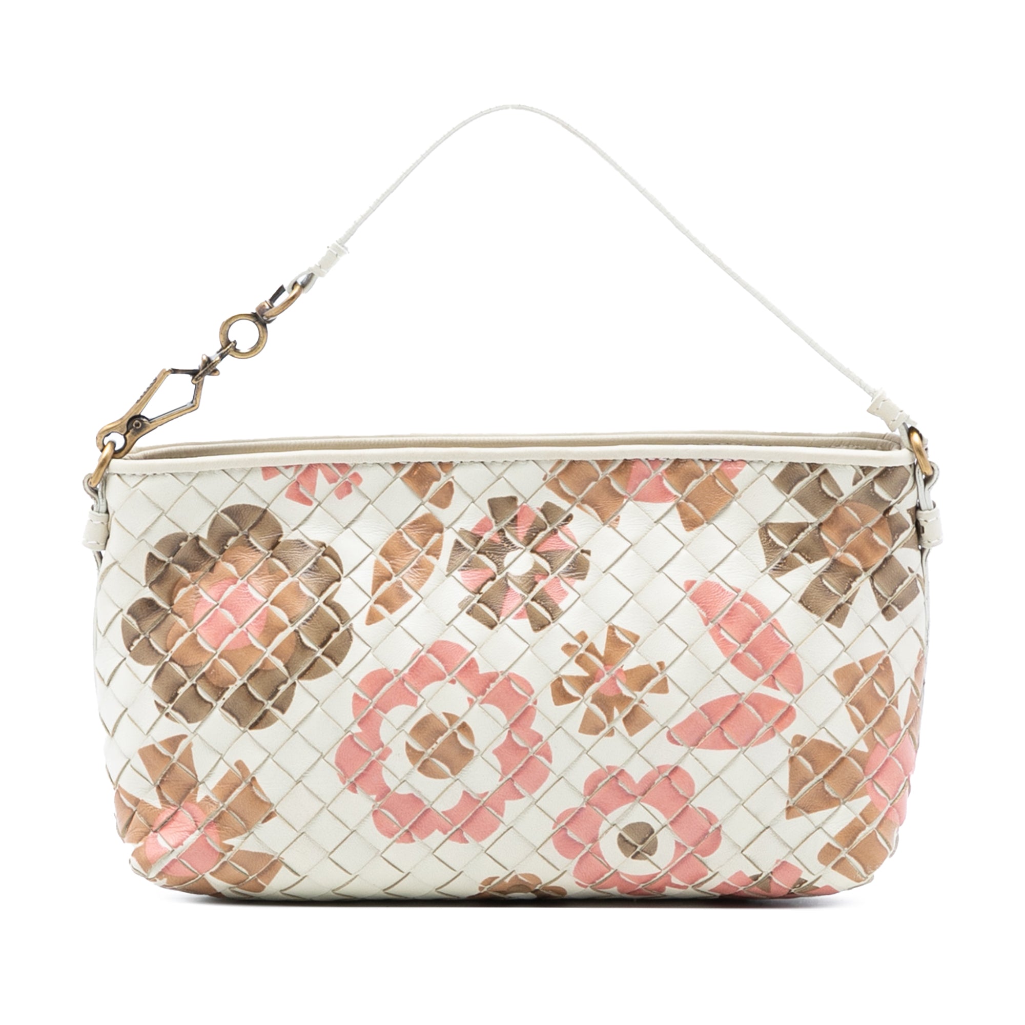 Nappa Intrecciato Floral Print Handbag