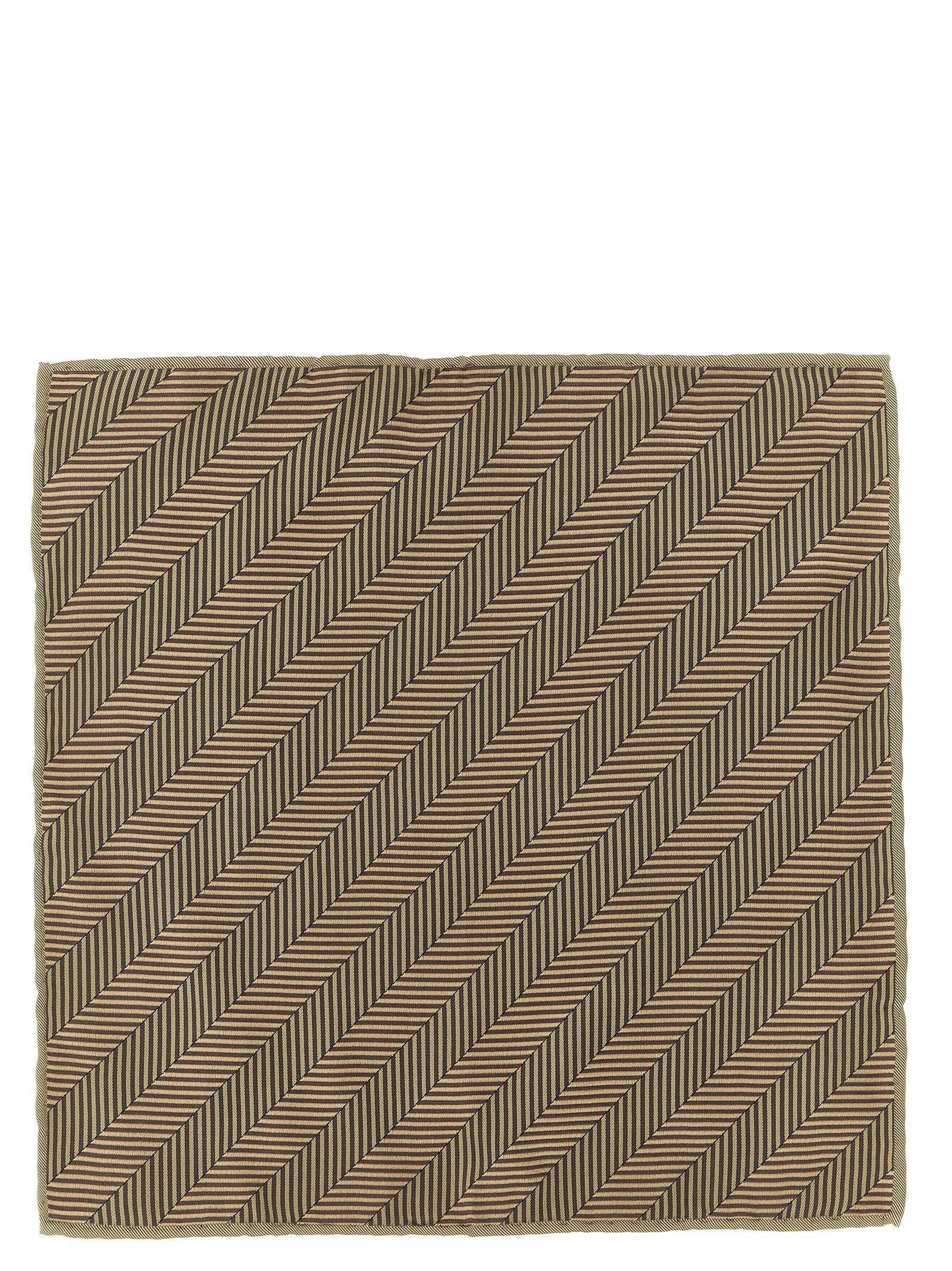 Brunello Cucinelli Silk Chevron Scarf — Beige