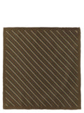 Brunello Cucinelli Regimental Silk Striped Scarf — Brown