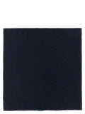Brunello Cucinelli Regimental Striped Silk Scarf — Navy
