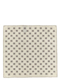 Brunello Cucinelli Double-Face Silk Geometric Clutch — Cream