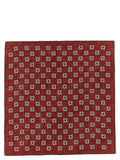 Brunello Cucinelli Geometric-Patterned Silk Clutch — Red