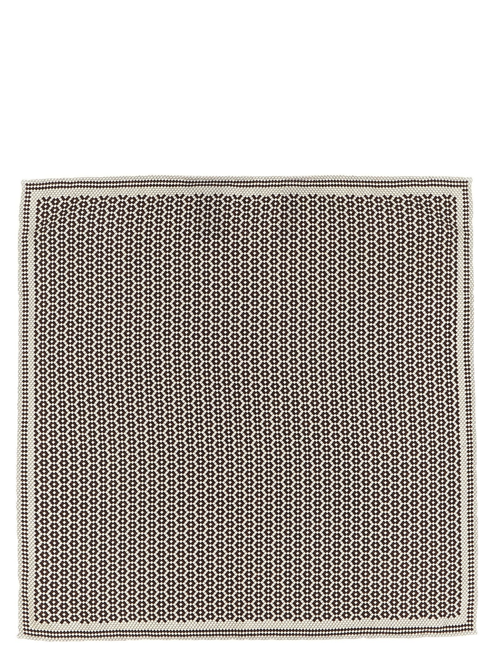 Brunello Cucinelli Double-Face Silk Geometric Clutch — Brown