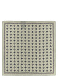 Brunello Cucinelli Silk Medaglione Scarf — Sage green