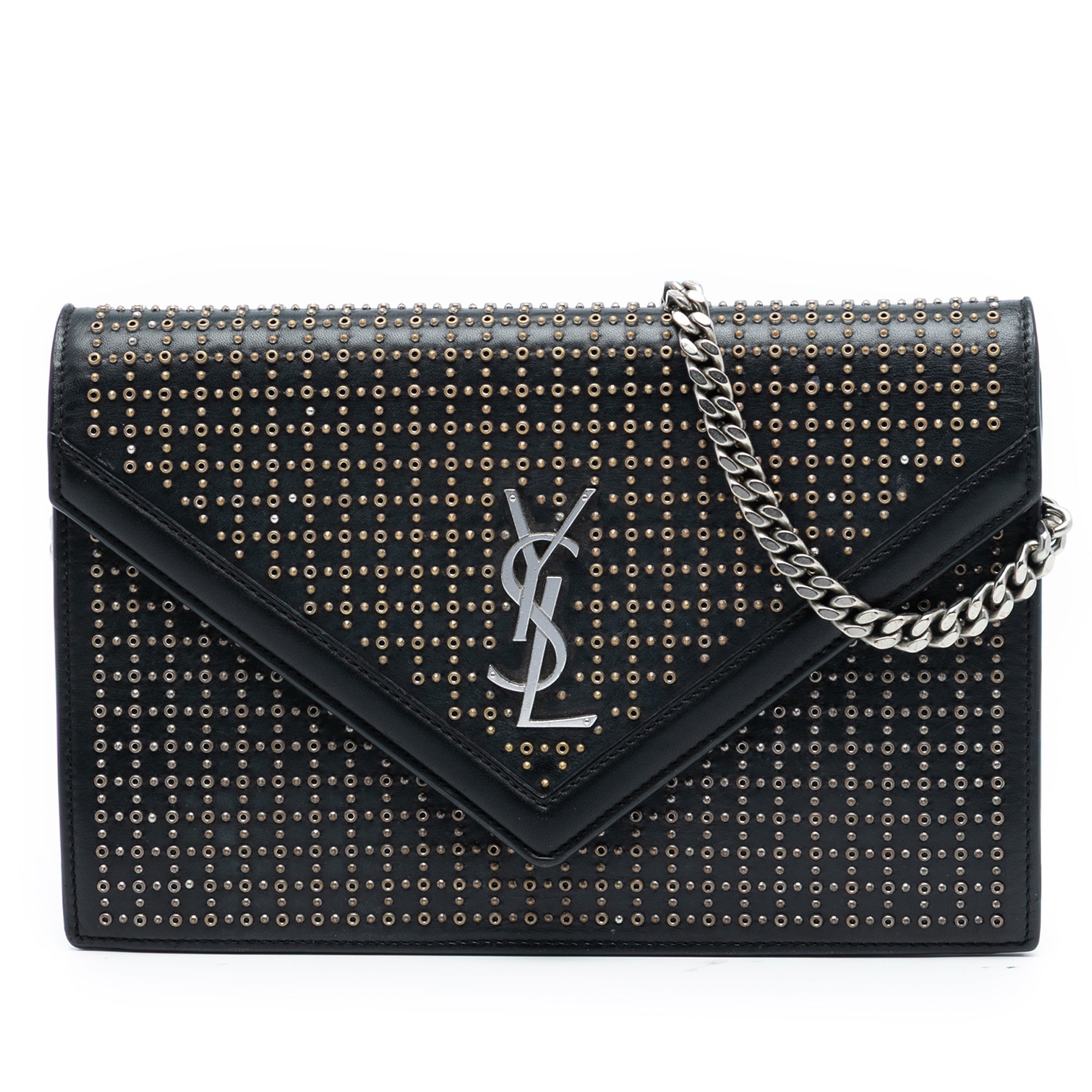 Studded Leather Monogram Le Sept Chain Bag