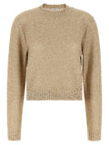 Brunello Cucinelli Micro Sequin Sweater — beige