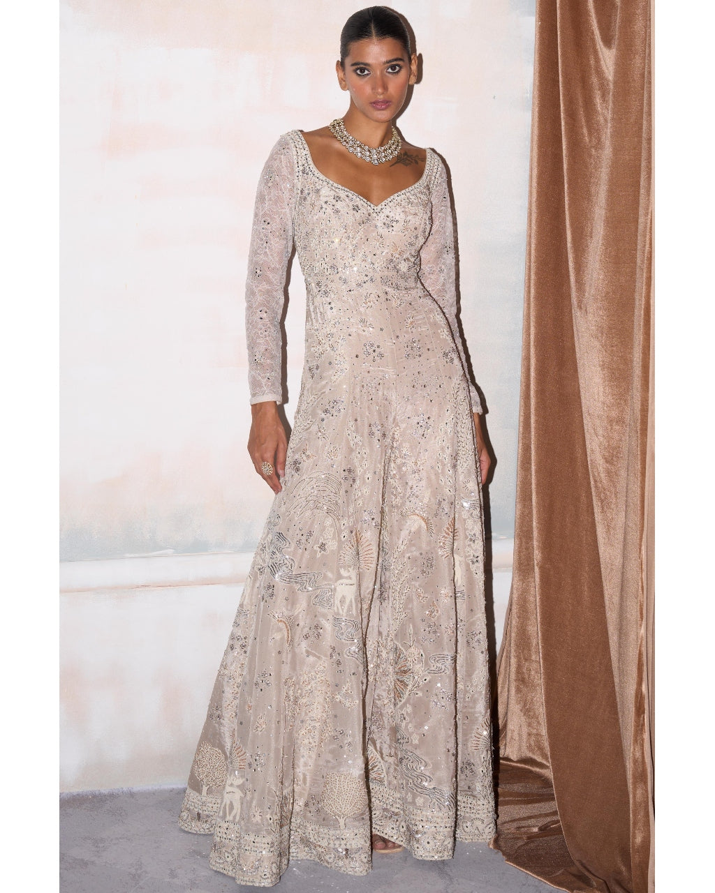 The Wild Aquamarine Jumpsuit Set By KYNAH, Luxury Indian Fashion & Bridal Wear