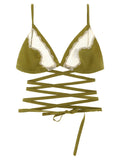 Maison Jejia Bikini Top — Olive