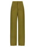 Maison Jejia Silk Trousers — Olive