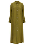 Maison Jejia Shirt Dress — olive