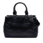 Intrecciato Trimmed Leather Ducale Top Handle Bag
