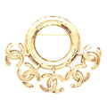 Gold Plated Multi CC Round Brooch