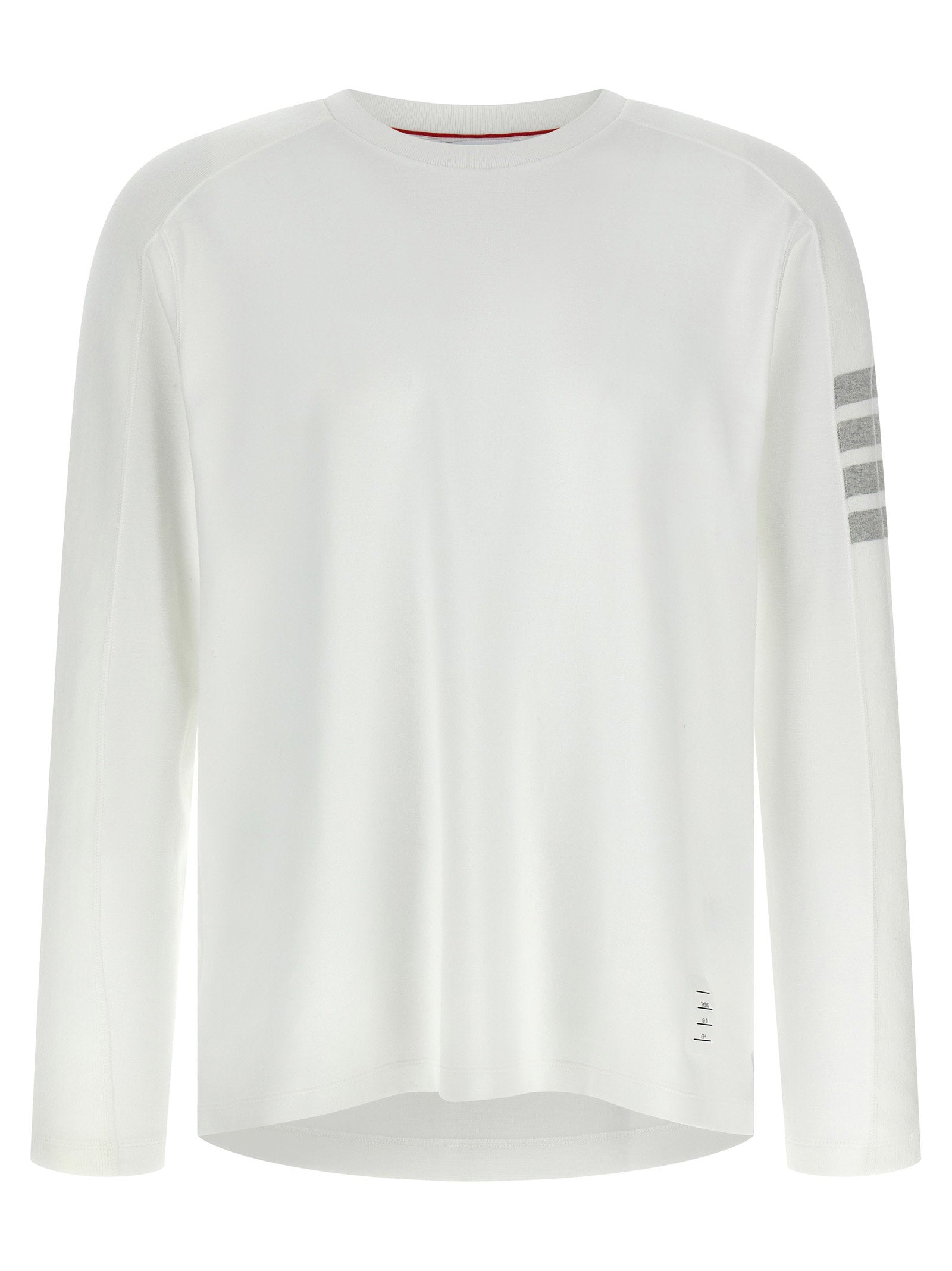 Thom Browne 4-Bar Stripe Long-Sleeve T-Shirt — White