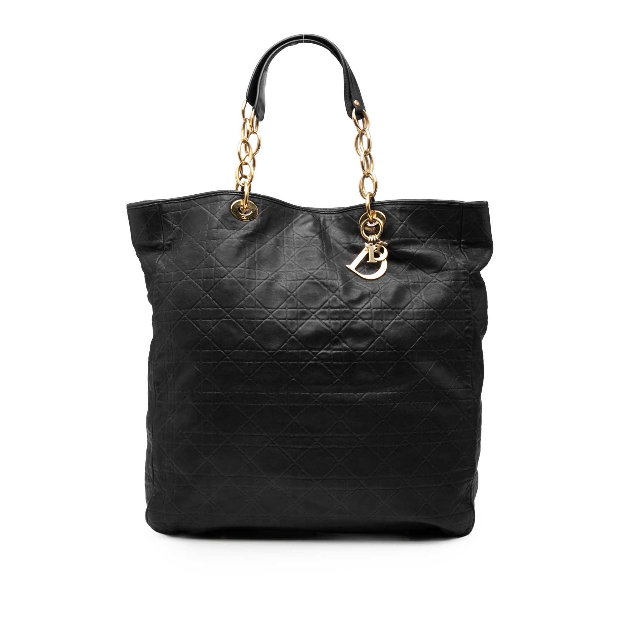 Large Lambskin Cannage Lady Dior Soft Shopping Tote