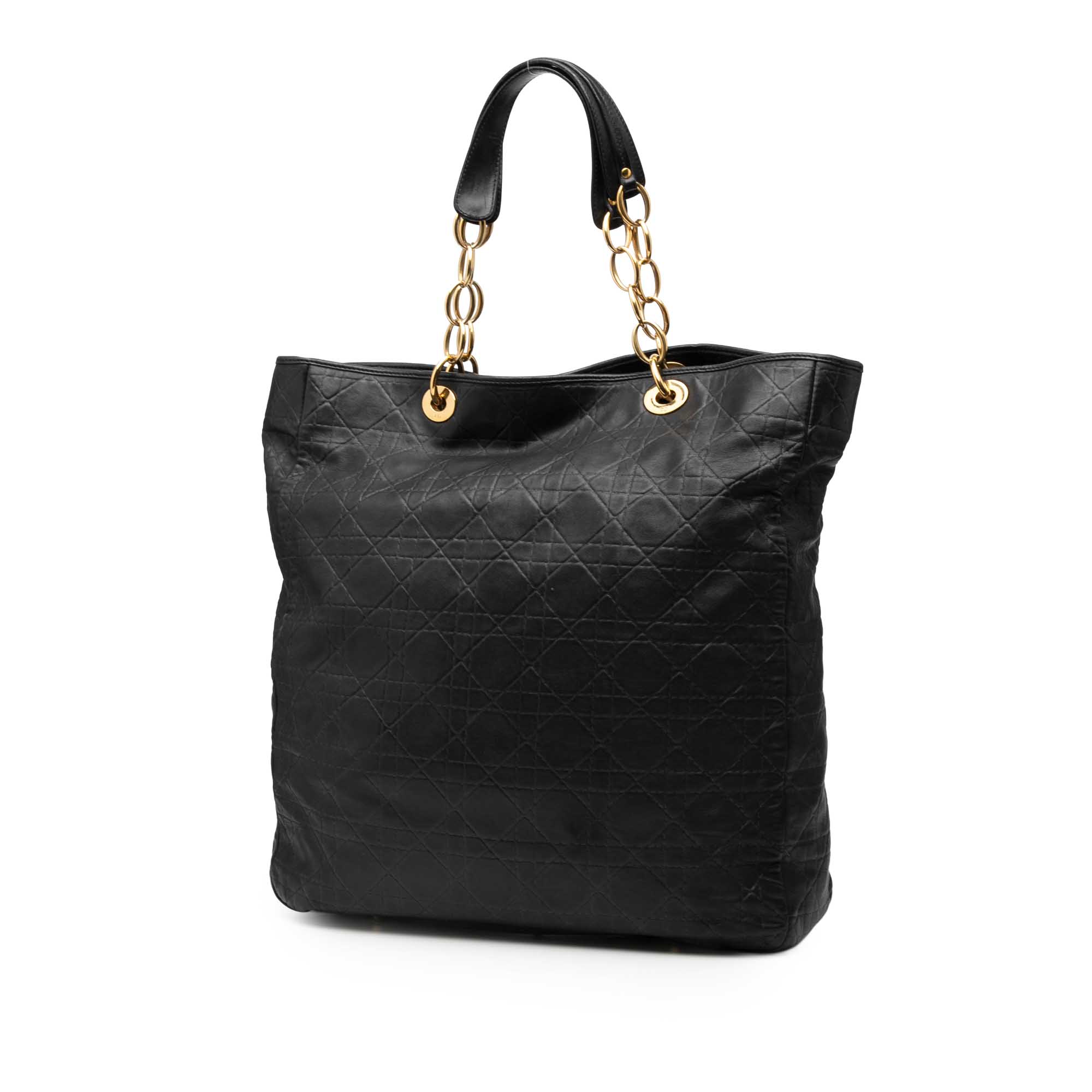 Large Lambskin Cannage Lady Dior Soft Shopping Tote