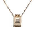 CC Gold Plated Perfume Bottle Locket Pendant Necklace