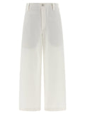 Brunello Cucinelli Cotton-Linen Gabardine Chino Pants — White