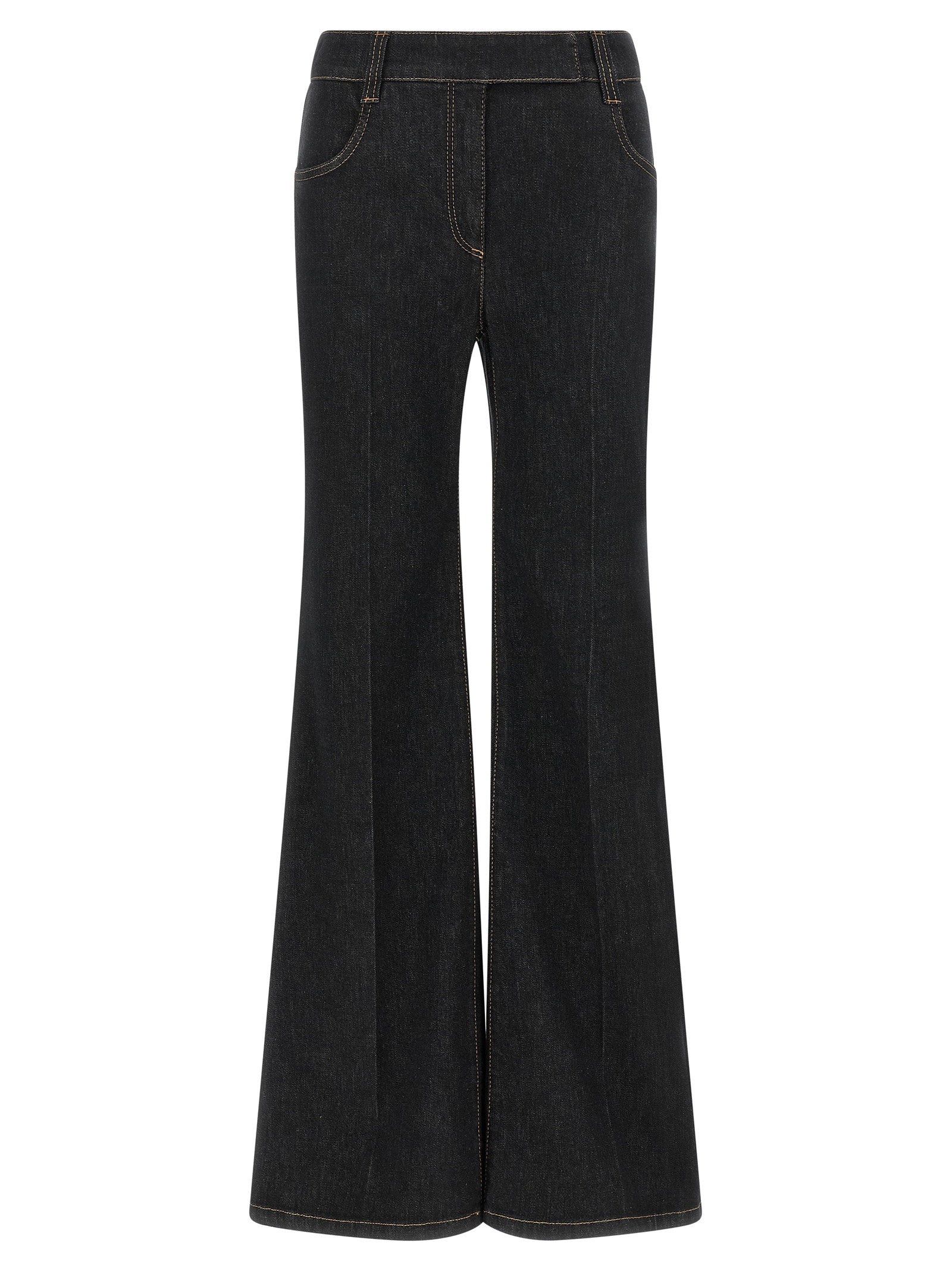 Brunello Cucinelli Dark Wash Flared Jeans — Black