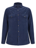 Brunello Cucinelli Corduroy Shirt — Navy