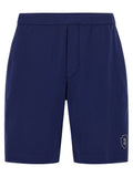 Brunello Cucinelli Cotton Interlock Bermuda Shorts — Navy