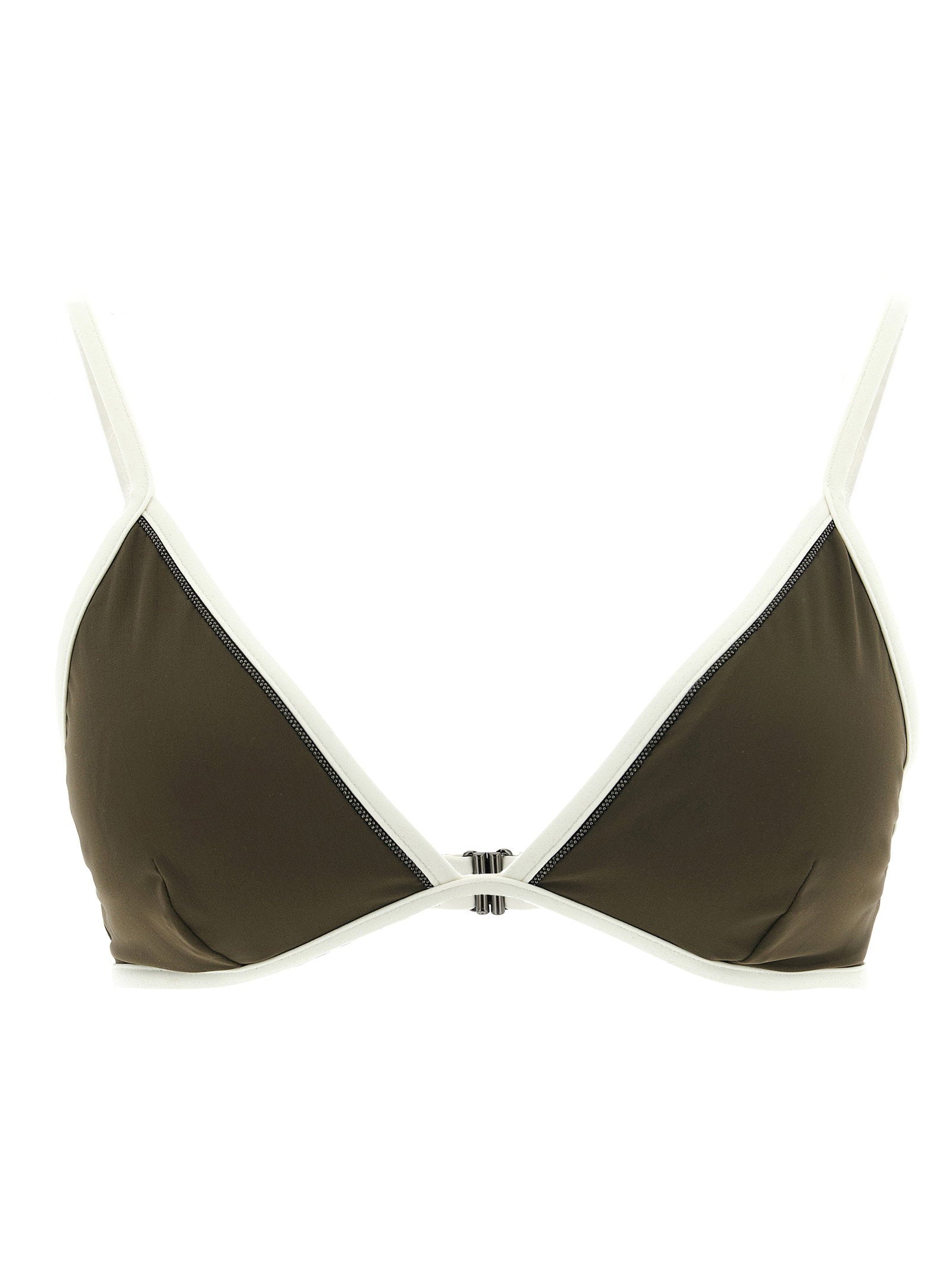 Brunello Cucinelli Monile Bikini Top — Khaki