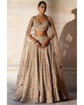 The Aztec Zardozi Faded Apricot Lehenga Set By KYNAH, Luxury Indian Fashion & Bridal Wear
