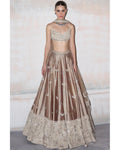 The Wild Matsya Champagne On Silk Lehenga Set By KYNAH, Luxury Indian Fashion & Bridal Wear