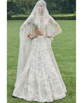 The Savannah Tulle Snow Lehenga Set By KYNAH, Luxury Indian Fashion & Bridal Wear