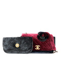 Medium Quilted Velvet Private Affair Camellia Flap
