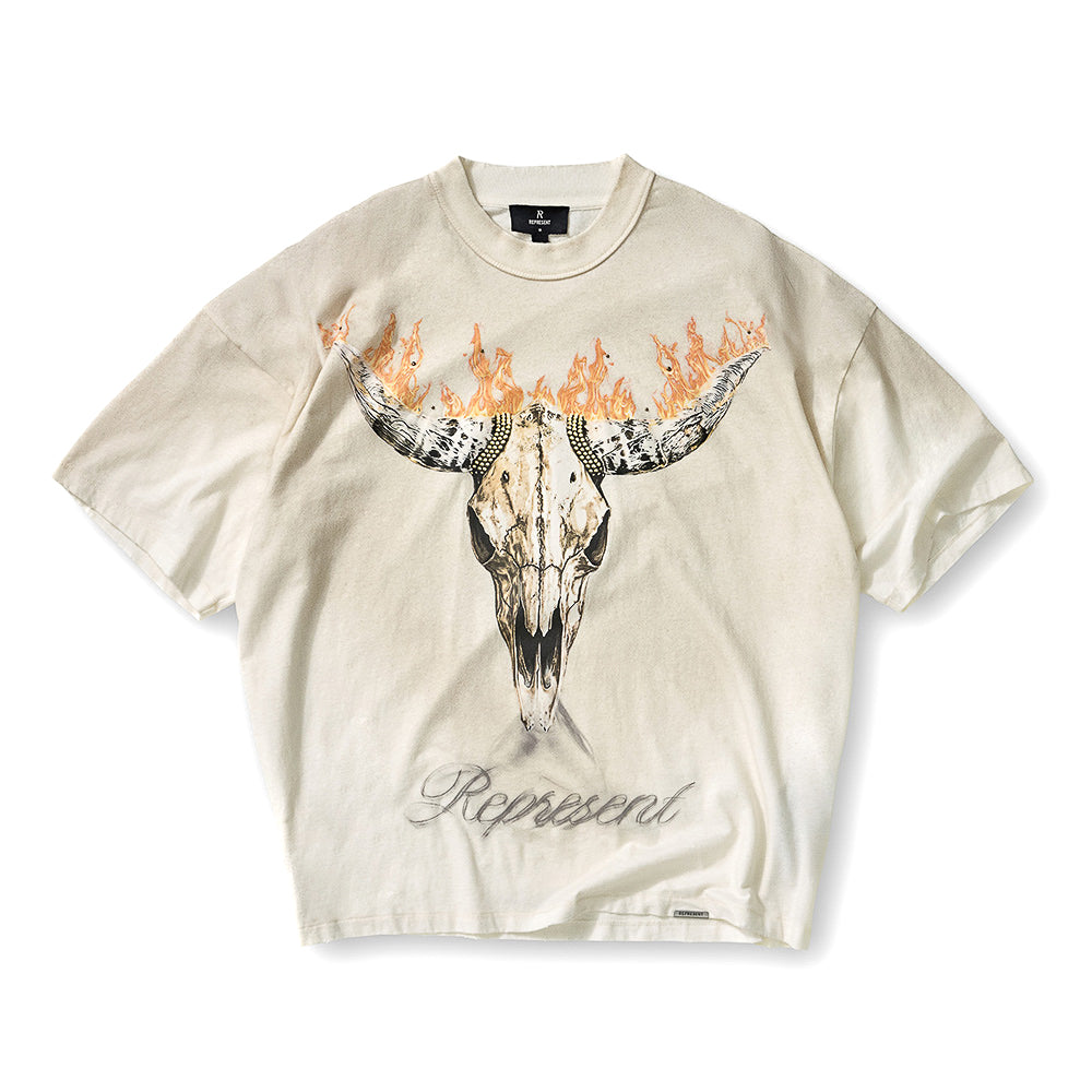Represent British Cowboys SS Tee - Washed Ecru
