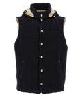 Brunello Cucinelli Padded Wool Vest — Black