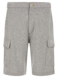 Brunello Cucinelli Cotton-Cashmere Blend Cargo Shorts — grey