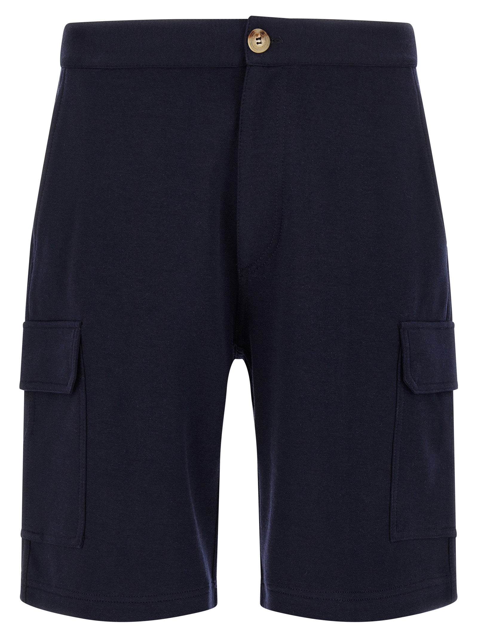Brunello Cucinelli Cargo Blend Bermuda Shorts — Navy
