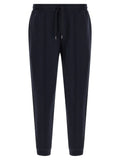 Brunello Cucinelli Cotton, Cashmere and Silk Blend Joggers — Navy