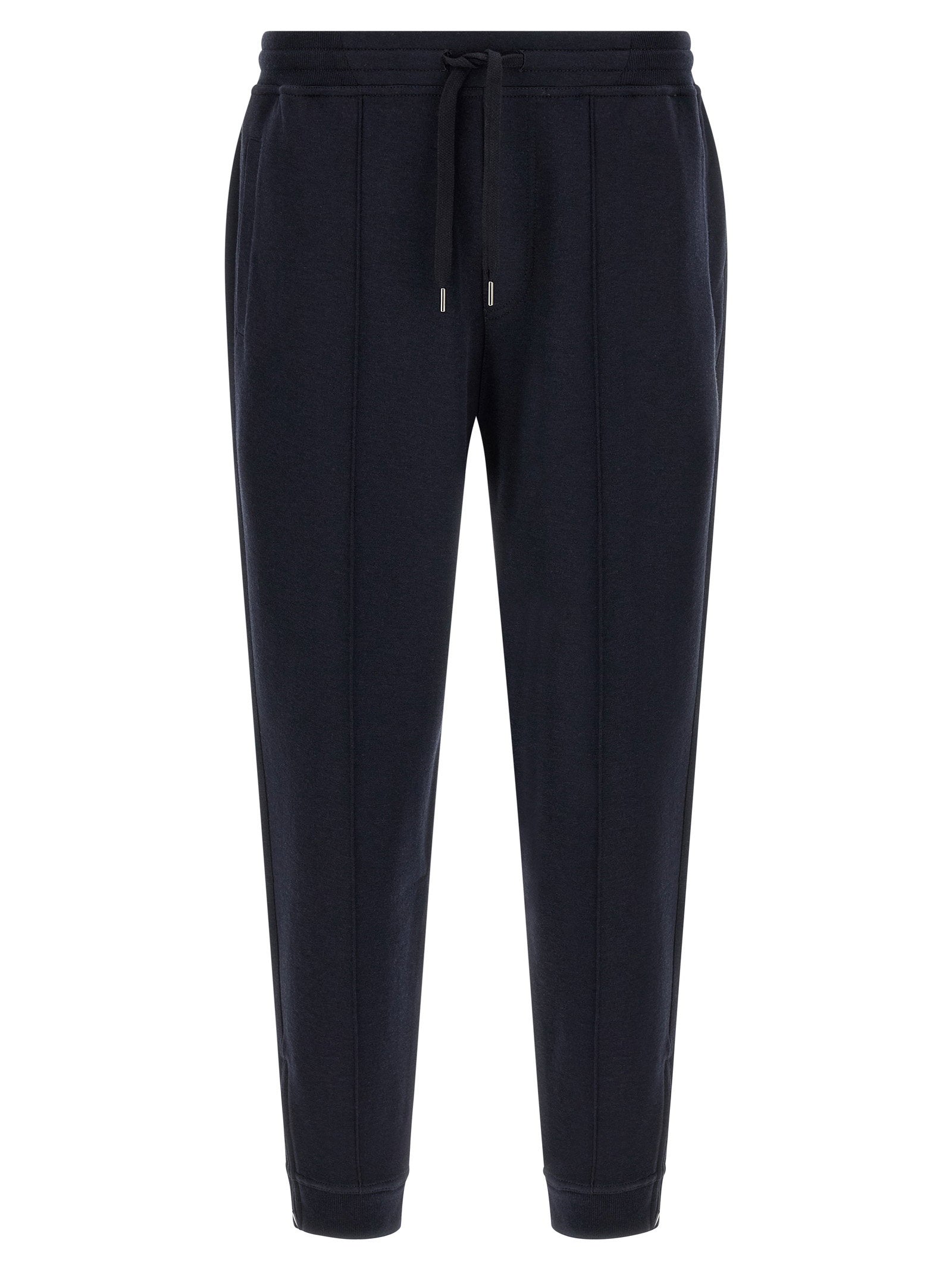Brunello Cucinelli Cotton, Cashmere and Silk Blend Joggers — Navy