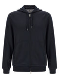 Brunello Cucinelli Cashmere and Silk Blend Hoodie — Black