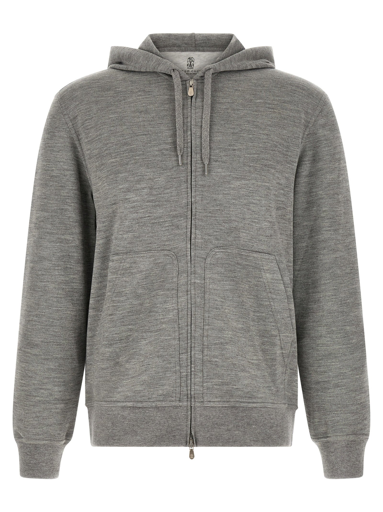 Brunello Cucinelli Cashmere and Silk Hoodie — Gray