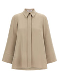 Alberto Biani 3/4 Sleeve Shirt — Beige
