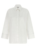 Alberto Biani Washed Cotton Shirt — White