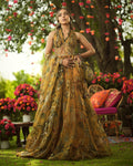 Haya Halter Ruched Anarkali By KYNAH, Luxury Indian Fashion & Bridal Wear