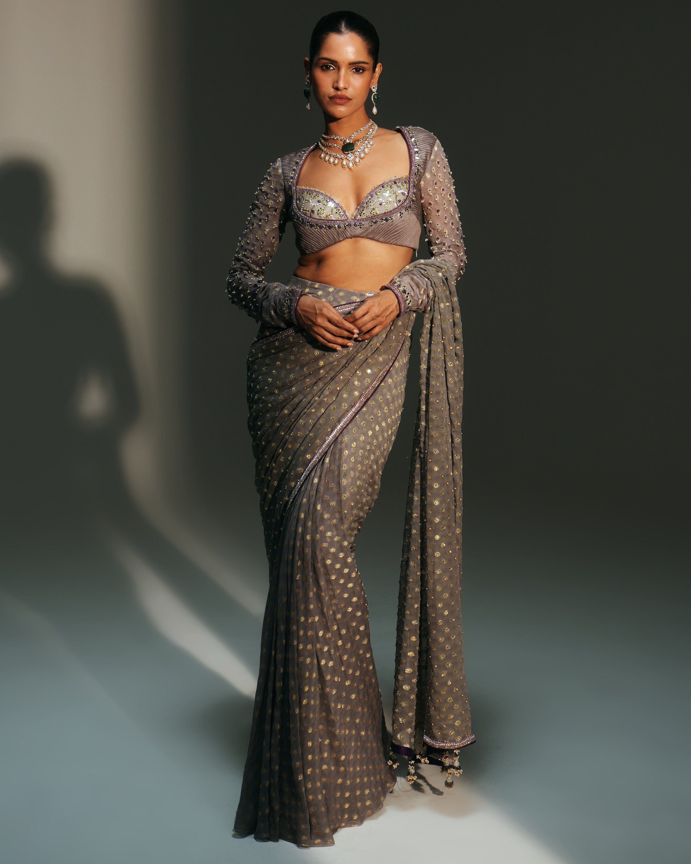 Driti Sari Set By KYNAH, Luxury Indian Fashion & Bridal Wear