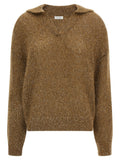 Brunello Cucinelli Sequin-Embellished Mohair Blend Sweater — Gold