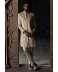 The Jaisalmer Ekru Achkan Set By KYNAH, Luxury Indian Fashion & Bridal Wear
