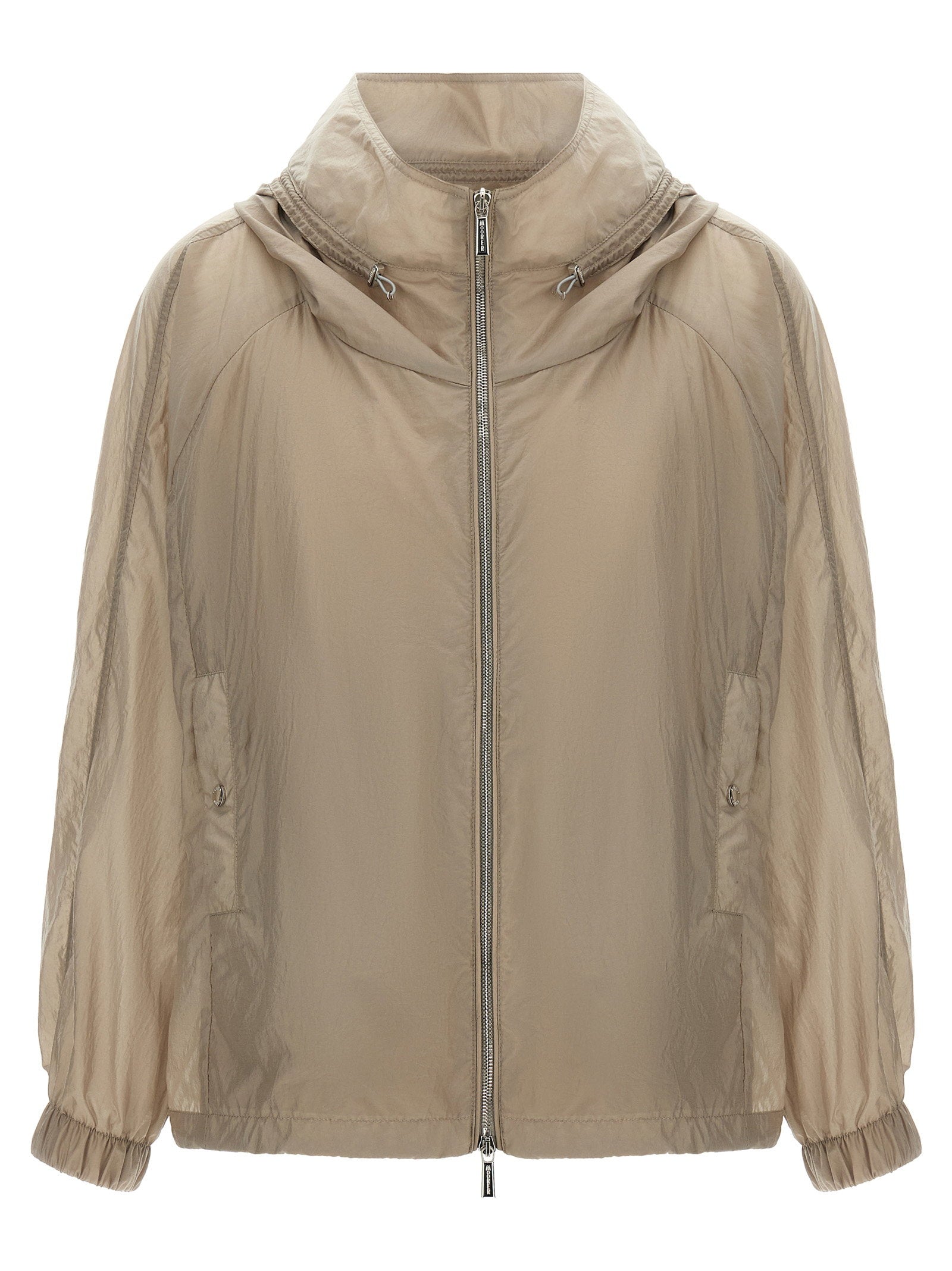 Moorer Wrinkled Technical Windbreaker — Beige