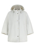 Moorer Water-Repellent Technical Fabric Raincoat — White